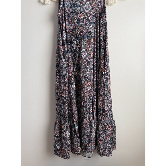 Torrid Paisley Geometric Tiered Sleeveless Flowy Maxi Dress Boho Artsy Feminine - Picture 7 of 10